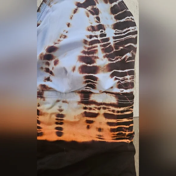 Torrid Tie Dye Brown Halter Swimsuit 2X - Picture 2 of 5
